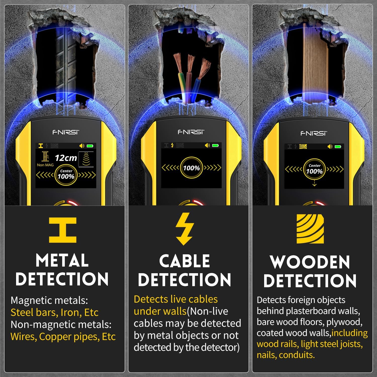 🔥🔍 Stud Finder Wall Scanner with TFT Display | FNIRSI WD-02 Upgrade⚡7-in-1 HPC Chip Detection🌟Wood/Metal/AC Wire Locator【Pro Accuracy + Center/Edge Guide】 🔥🔍 Stud Finder Wall Scanner with TFT Display | FNIRSI WD-02 Upgrade⚡7-in-1 HPC Chip Detection🌟Wood/Metal/AC Wire Locator【Pro Accuracy + Center/Edge Guide】